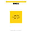 ZANUSSI ZBN731X Manual de Usuario