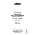 ZANUSSI ZCF270 Manual de Usuario