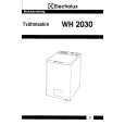 ELECTROLUX WH2030 Manual de Usuario