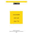 ZANUSSI ZGG752XR Manual de Usuario