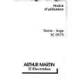 ARTHUR MARTIN ELECTROLUX SC0575 Manual de Usuario