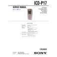 SONY ICDP17 Manual de Servicio