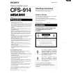 SONY CFS-914 Manual de Usuario