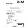 SONY CDXF20 Manual de Servicio