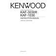 KENWOOD KAF-3030R Manual de Usuario