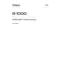 ROLAND G-1000 Manual de Usuario