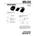 SONY NPA-D10 Manual de Servicio