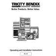 TRICITY BENDIX BK205W Manual de Usuario