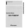 PIONEER GEX-P7000TVP Manual de Usuario