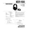 SONY MDR-V600 Manual de Servicio