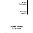 ARTHUR MARTIN ELECTROLUX AW829T Manual de Usuario
