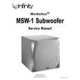 INFINITY MSW-1 Manual de Servicio