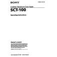 SONY SCT100 Manual de Usuario