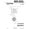 SONY MDRG63SL Manual de Servicio