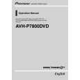 PIONEER AVH-P7800DVD/UC Manual de Usuario