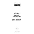 ZANUSSI ZCG560NW Manual de Usuario