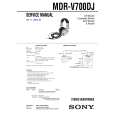 SONY MDRV700DJ Manual de Servicio