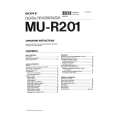 SONY MU-R201 Manual de Usuario