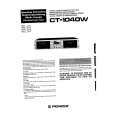 PIONEER CT-1040W Manual de Usuario