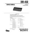 SONY XM450 Manual de Servicio