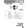 SONY ICFS76W Manual de Servicio