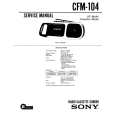 SONY CFM-104 Manual de Servicio