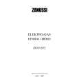 ZANUSSI ZOU652IX Manual de Usuario