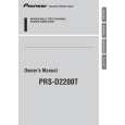 PIONEER PRS-D2200T/XS/ES Manual de Usuario