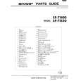 SHARP SF-7800 Catálogo de piezas