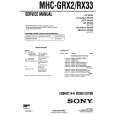 SONY MHCRX33 Manual de Servicio