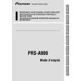 PIONEER PRS-A900/XU/EW5 Manual de Usuario