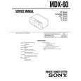 SONY MDX60 Manual de Usuario