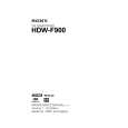 SONY HDW-F900 Manual de Servicio