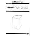 ELECTROLUX WH2430 Manual de Usuario