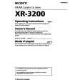 SONY XR-3200 Manual de Usuario