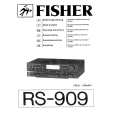 FISHER RS-909 Manual de Usuario