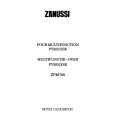 ZANUSSI ZPM768X1 FAE M.P.ZA Manual de Usuario