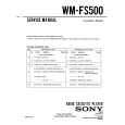 SONY WMFS500 Manual de Servicio