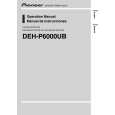 PIONEER DEH-P6000UB/X1PEW5 Manual de Usuario