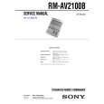 SONY RMAV2100B Manual de Servicio