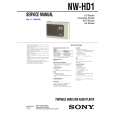 SONY NWHD1 Manual de Servicio