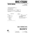 SONY MHCF250AV Manual de Servicio