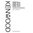 KENWOOD KRC-870 Manual de Usuario