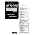 KORG AX1000G Manual de Usuario