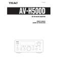 TEAC AV-H500 Manual de Usuario