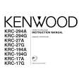 KENWOOD KRC-27G Manual de Usuario