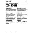 SONY XS-102E Manual de Usuario