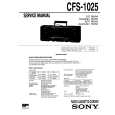 SONY CFS-1025 Manual de Servicio