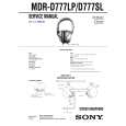 SONY MDR-D777SL Manual de Servicio