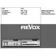 REVOX A50 Manual de Usuario